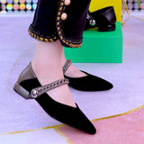 Women's Chain One Strap Low Heel Single Shoes