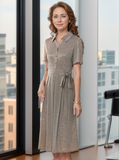 Women's Shirt Collar Luxury Loose A-Line Dress