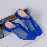 Breathable Mesh Square Toe Slippers
