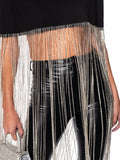 Shine Rhinestone Fringe Cropped Cape