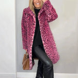 Comfy Leopard Print Fur Coat