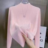 Chic Diamond-Studded Knitted Pullover