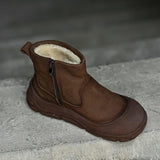 Handmade Genuine Leather Thick Warm Wool Snow Boots