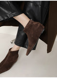 Vintage Minimalist Wedge Boots