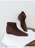 Vintage Minimalist Wedge Boots