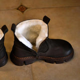 Vintage Handmade Thick Leather Warm Boots