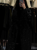 Rhinestone Sparkle Long Trench Coat