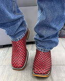 Men's Handwoven Ankle Boots