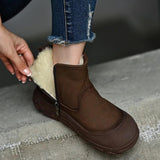 Handmade Genuine Leather Thick Warm Wool Snow Boots