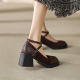 Retro Block Heel One-Strap Mary Jane Shoes
