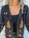 Sequined Long Sleeve Cardigan Coat