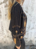 Sequined Long Sleeve Cardigan Coat