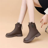 Cute Lettering Leather Zip-up Boots