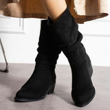 Women's Suede Coarse Heel Boots