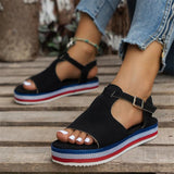 Women's Thick Bottom Buckle Fish Mouth Sandals