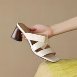 Women's Thick Heel Square Toe Sandals