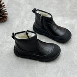 Handmade Genuine Leather Thick Warm Wool Snow Boots