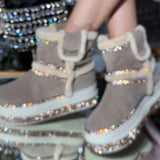 Rhinestone Sparkle Thick-soled Snow Boots