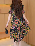 Women's Patchwork Loose Printed Dress