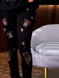 Luxury Butterfly Embroidery Rhinestone Jeans