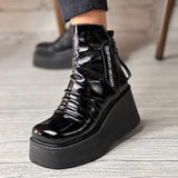 Thick Sole Zipper Chic Ankle Boots