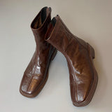 Vintage Genuine Leather Soft Sole Thick Heel Ankle Boots