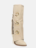 Canvas Flaps and Metal Eyelets Boots