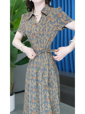 Women's Printed Loose Lace Dress