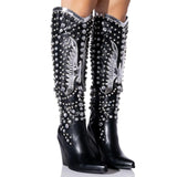 Women's Rhinestone Embroidered Western Boots