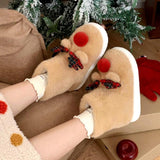 Christmas Elk Cotton Shoes Cute Snow Boots