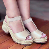 Comfortable Nude Leather Sandals