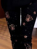 Luxury Butterfly Embroidery Rhinestone Jeans