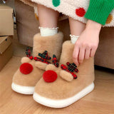 Christmas Elk Cotton Shoes Cute Snow Boots