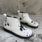 Women's Chic Cow Print Ankle Boots