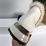 Genuine Leather Plush Women's Casual Shoes