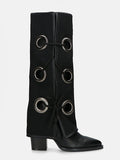 Canvas Flaps and Metal Eyelets Boots