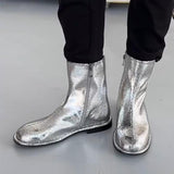 Patent Leather Flat Convenient Women's Boots