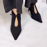 Suede Pointed Toe High Heels