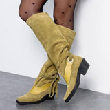 Suede Vintage Women's Long Boots