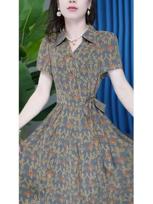 Women's Printed Loose Lace Dress