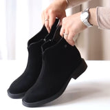 Women's Black Classic Elegant Ankle Boots