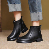 Cowhide Non-Slip Retro Comfortable Ankle Boots