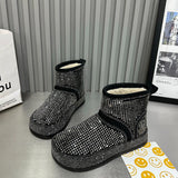 Rhinestone Super Shiny Thick Sole Anti-Slip Winter Boots