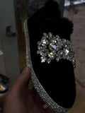 Hot Selling Shiny Rhinestone Warm Shoes