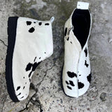 Women's Chic Cow Print Ankle Boots