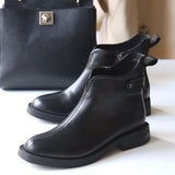 Women's Black Classic Elegant Ankle Boots