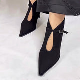 Suede Pointed Toe High Heels