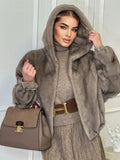 Luxury Winter Mink Hooded Jacket