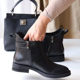 Women's Black Classic Elegant Ankle Boots