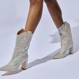 Multi Rhinestone Women's Western Boots